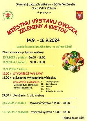 VÝSTAVA OVOCIA, ZELENINY A KVETOV / 14.9.2024 1